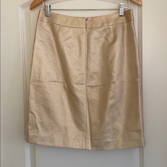 Halogen Gold Patterned Skirt, Size 10 - Picture 4 of 5